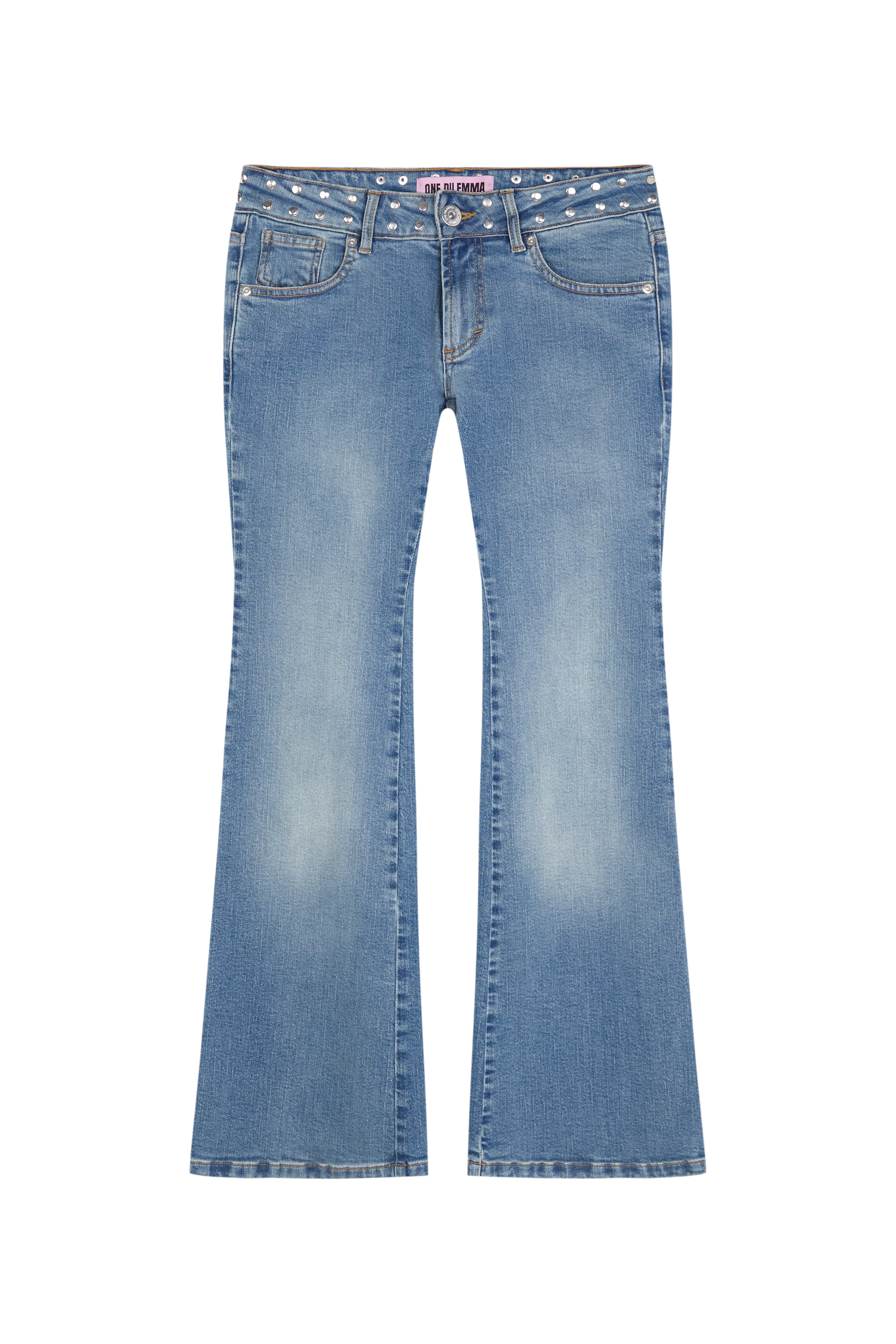POLKA STARS FLARED BLUE JEANS - Image 5