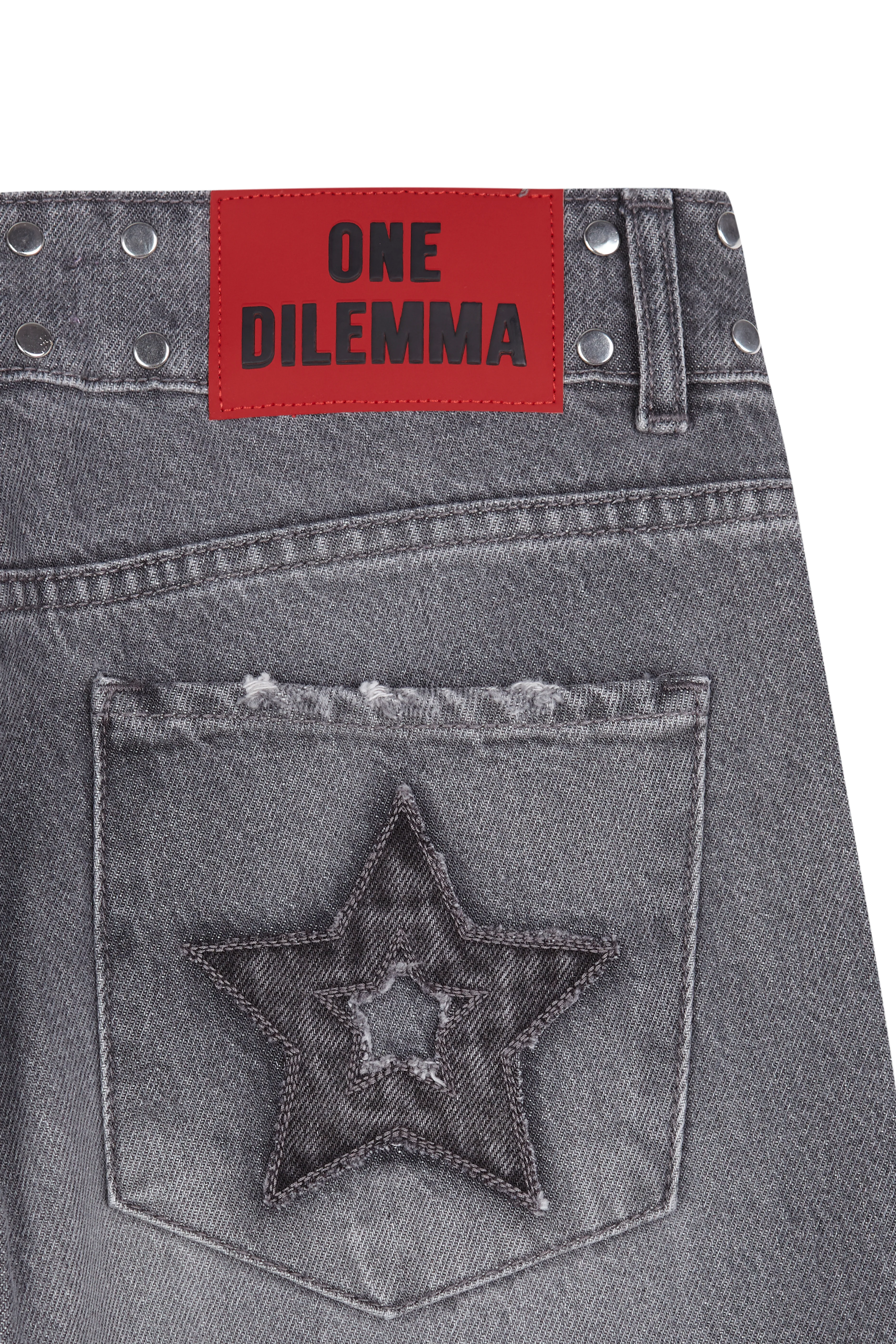 GREY JEANS MULTI-RED STAR - Image 3