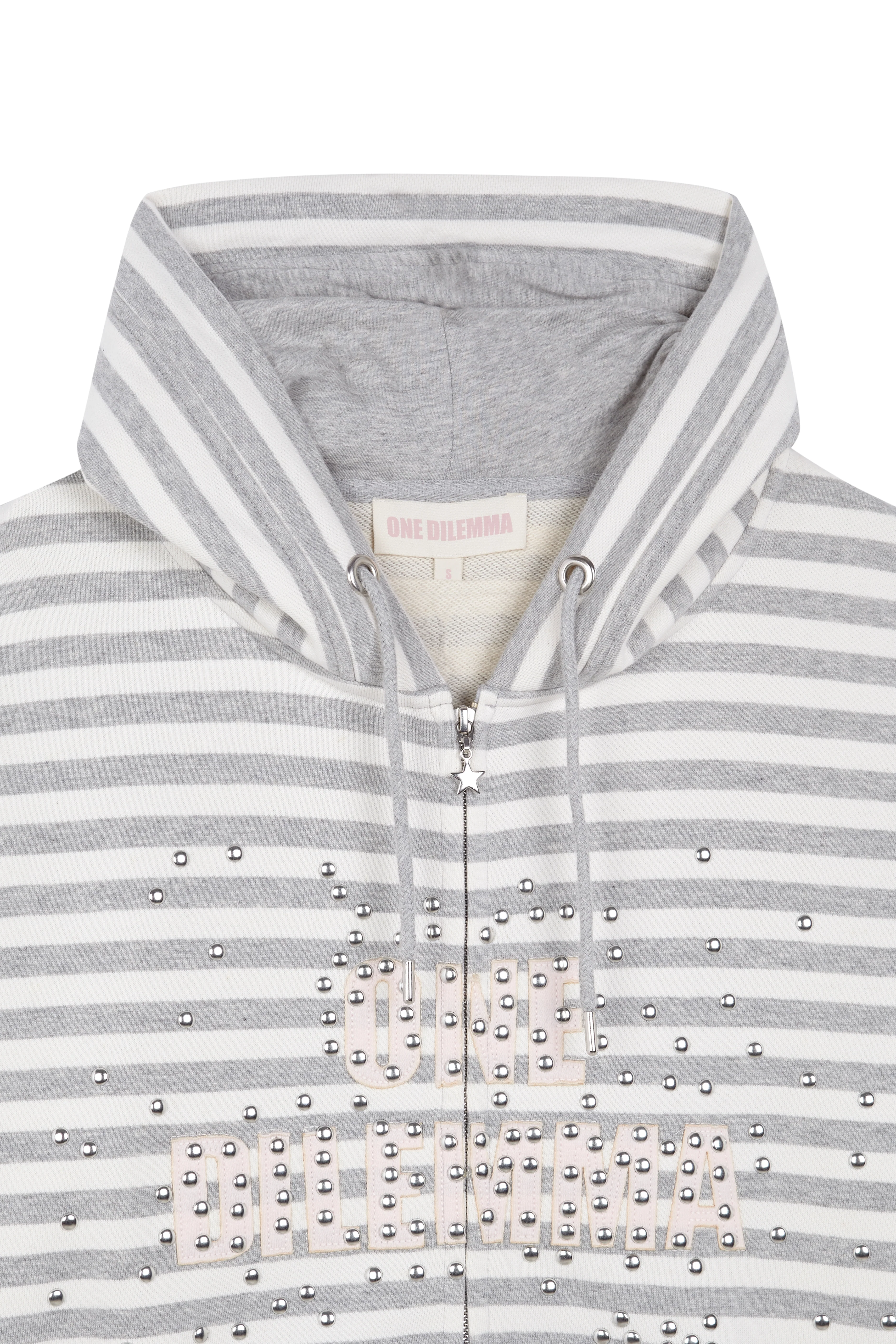 STUDDED ZIPPER HOODIE - Image 3