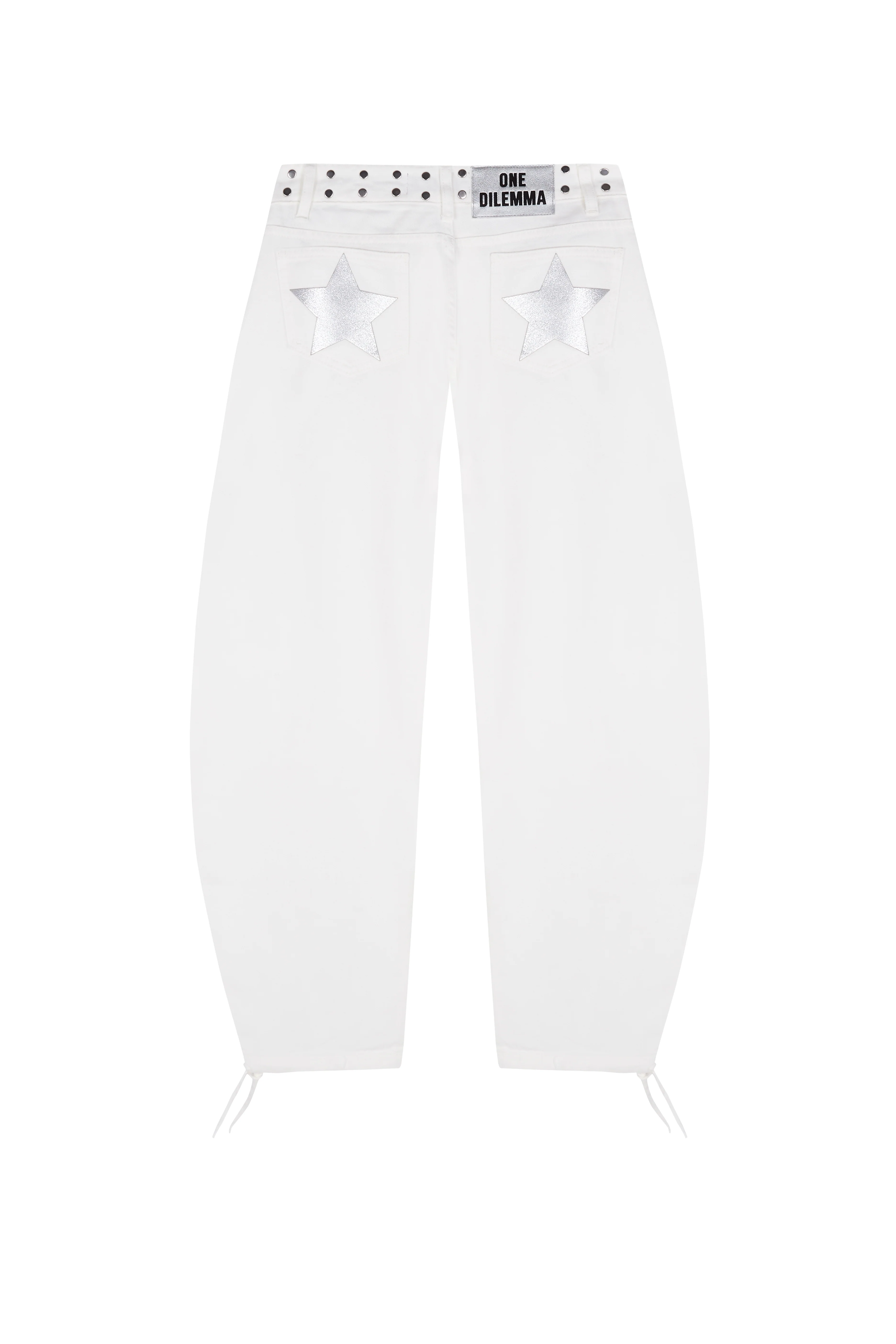 WHITE BALLOON JEANS - Image 3